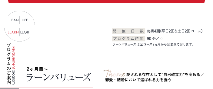 parcy's多様なカリキュラム　コース・トレーニング例